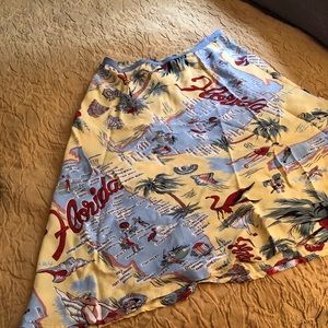 Loco Lindo Florida vintage look map skirt